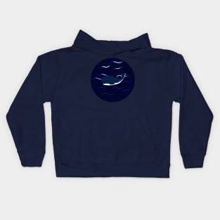 Whale in the Ocean Kids Hoodie